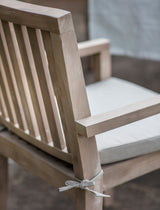 Porthallow Dining Chairs With Arms - Acacia Wood, Natural, Set of 2