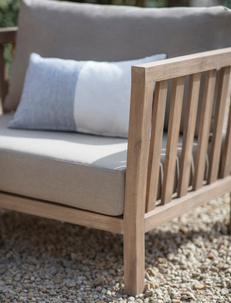 Porthallow 3 Seater Sofa Set - Acacia Wood, Natural