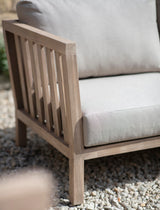 Porthallow 3 Seater Sofa Set - Acacia Wood, Natural
