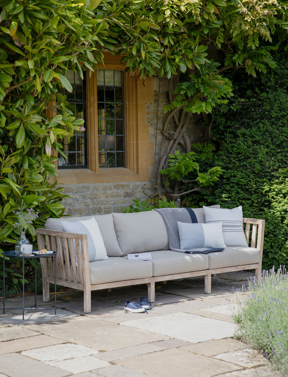 Porthallow 3 Seater Sofa - Acacia Wood, Natural