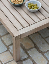 Porthallow Armchair & Table Set - Acacia Wood, Natural