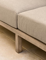 Porthallow 2 Seater Sofa Set - Acacia Wood, Natural