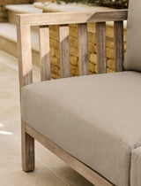Porthallow 2 Seater Sofa Set - Acacia Wood, Natural