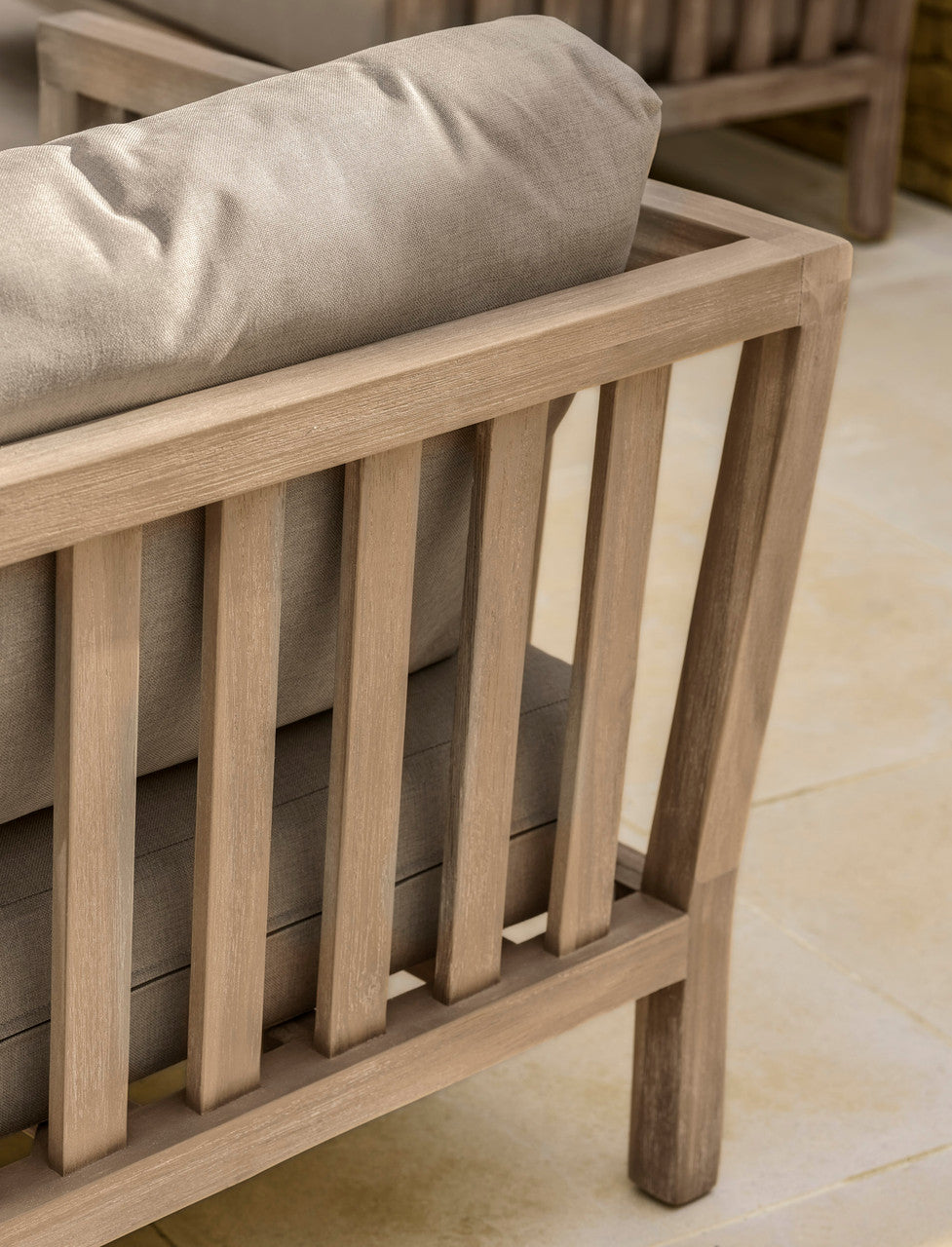Porthallow 2 Seater Sofa Set - Acacia Wood, Natural