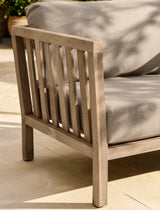 Porthallow 2 Seater Sofa Set - Acacia Wood, Natural