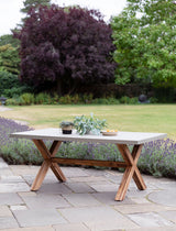 Burford Table - Acacia Wood & Polystone, Natural, Small