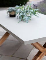Burford Table - Acacia Wood & Polystone, Natural, Small