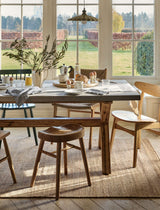 Burford Table - Acacia Wood & Polystone, Natural, Small