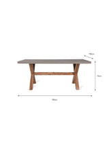 Burford Table - Acacia Wood & Polystone, Natural, Small