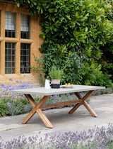Burford Table - Acacia Wood & Polystone, Natural, Large