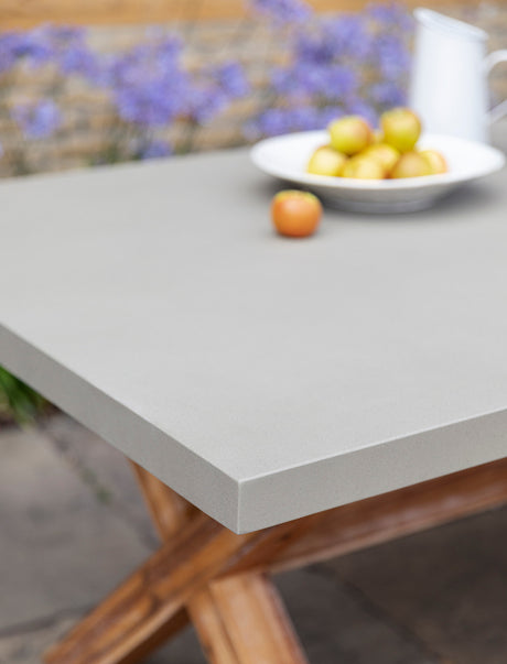 Burford Table - Acacia Wood & Polystone, Natural, Large
