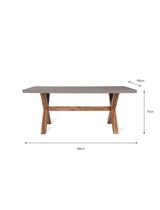 Burford Table - Acacia Wood & Polystone, Natural, Large