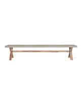 Burford Bench Grey - Acacia Wood & Polystone, Natural, Large