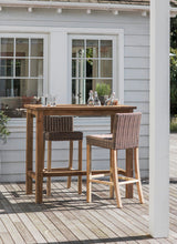 St Mawes Bar Table With Trough 120cm - Teak, Natural