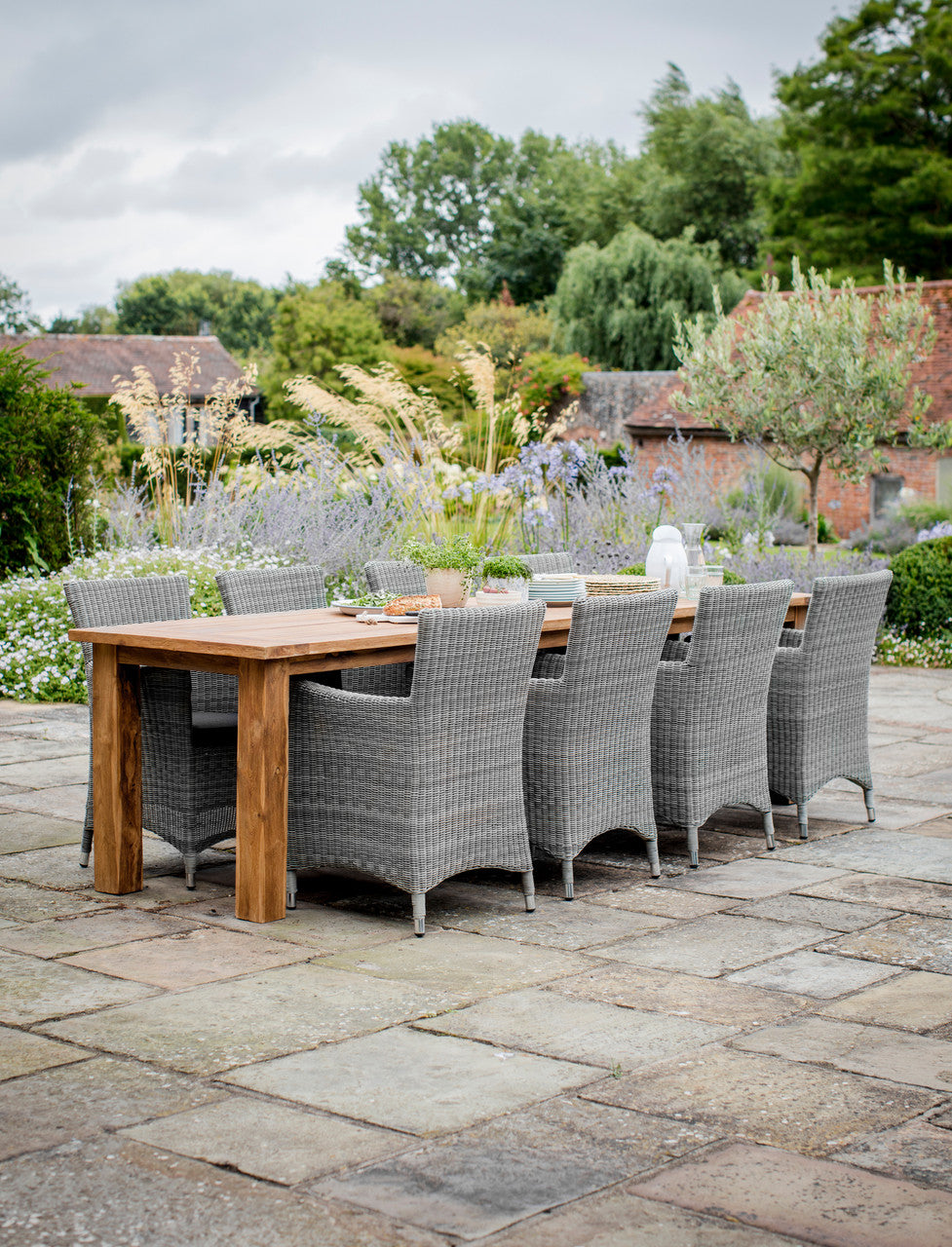 St Mawes Refectory Table 10 Seater - Teak, Natural