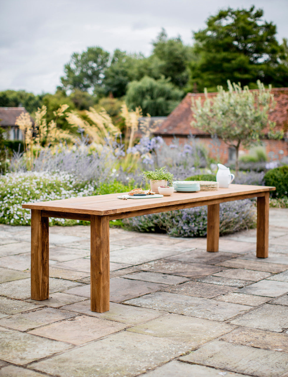 St Mawes Refectory Table 10 Seater - Teak, Natural