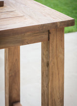 St Mawes Bar Table With Trough 180cm - Teak, Natural