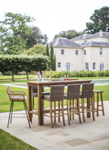 St Mawes Bar Table With Trough 180cm - Teak, Natural