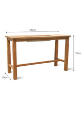 St Mawes Bar Table With Trough 180cm - Teak, Natural