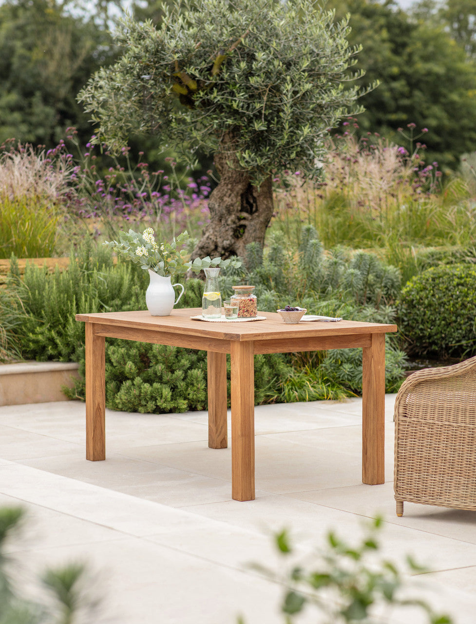 St Mawes Dining Table 6 Seater - Teak, Natural