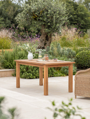 St Mawes Dining Table 6 Seater - Teak, Natural