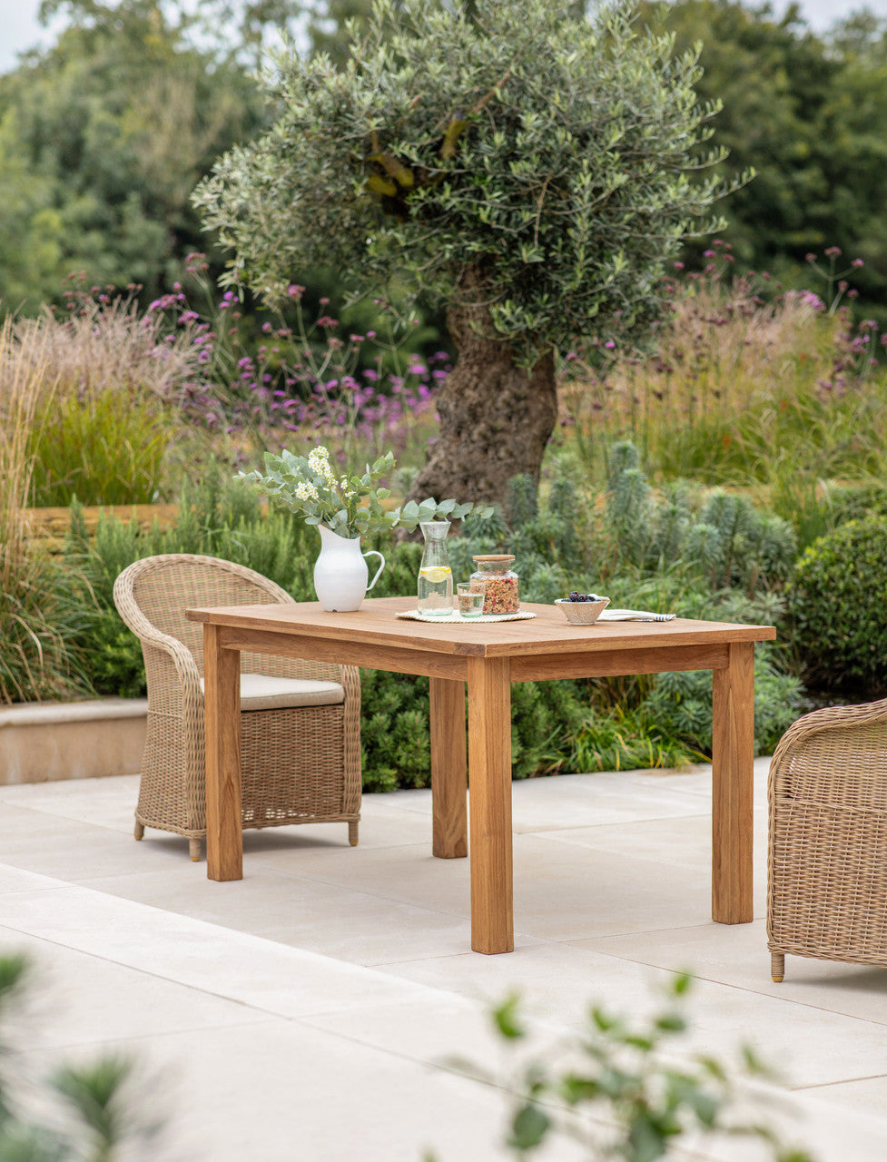 St Mawes Dining Table 6 Seater - Teak, Natural