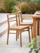 St Mawes Dining Chair - Teak, Natural, Set of 2