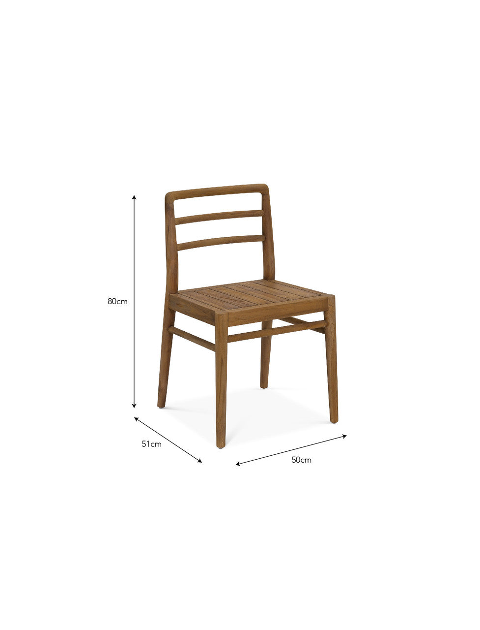 St Mawes Dining Chair - Teak, Natural, Set of 2