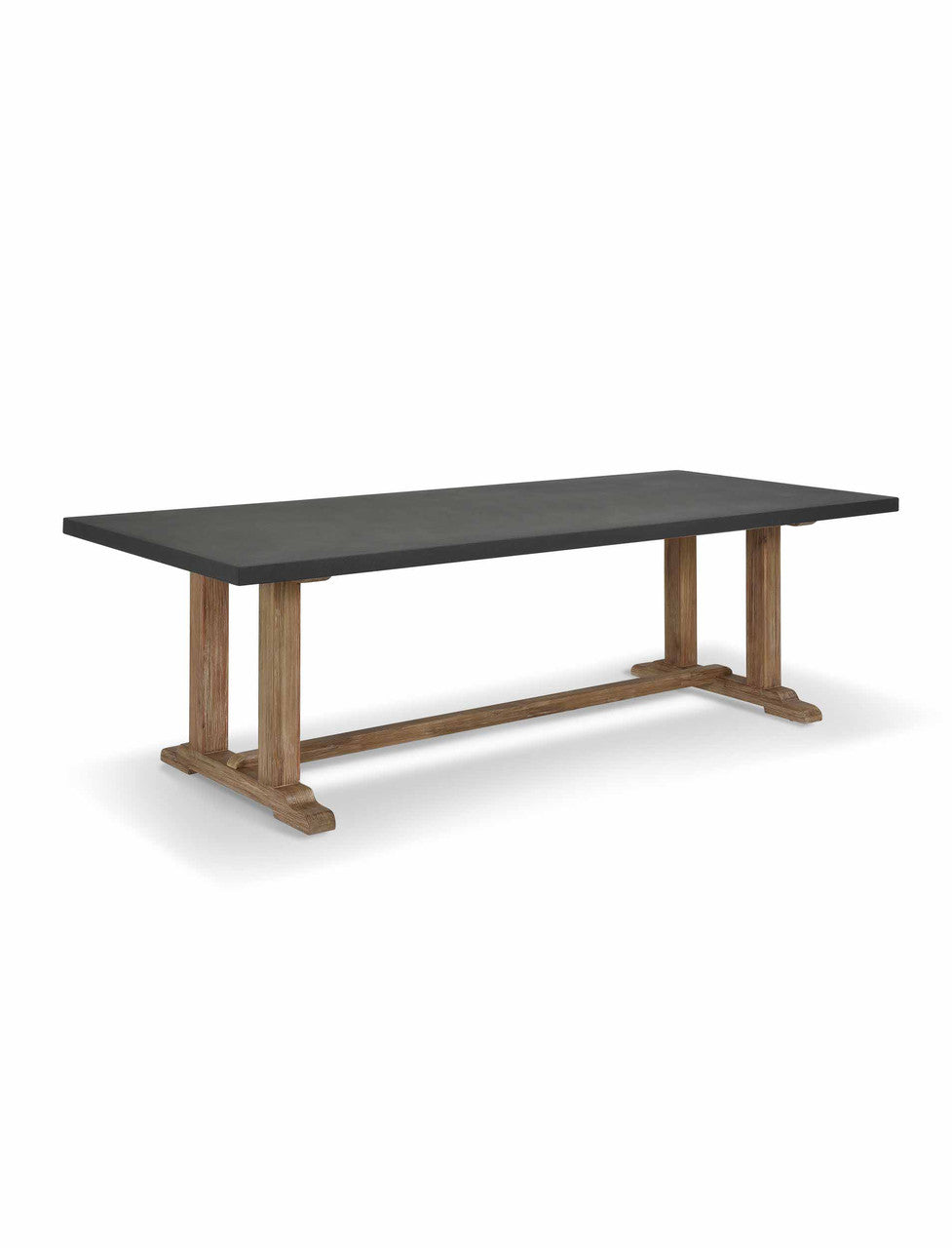 Burcot Dining Table Slate - Acacia Wood & Polystone, Grey, Large
