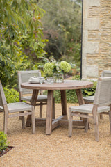 Chilford Solid Round Dining Table - Acacia Wood, Natural