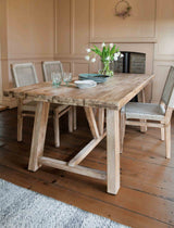 Chilford Solid Table & Dining Chair Set - Acacia Wood, Natural, Large