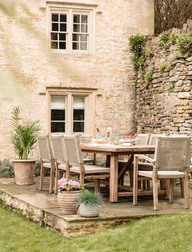 Chilford Solid Table & Dining Chair Set - Acacia Wood, Natural, Large