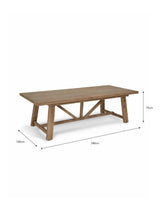 Chilford Solid Dining Table - Acacia Wood, Natural, Large