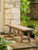 Chilford Solid Bench - Acacia Wood, Natural, Small