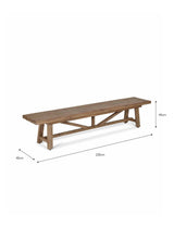 Chilford Solid Bench - Acacia Wood, Natural, Large