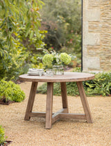 Chilford Solid Round Dining Table - Acacia Wood, Natural