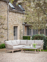 Lynton Corner Sofa Set - Acacia Wood, Grey