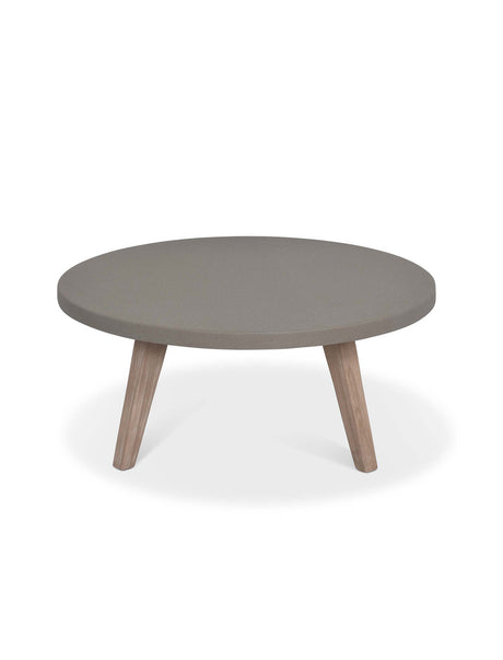 Lynton Round Coffee Table - Acacia Wood, Grey