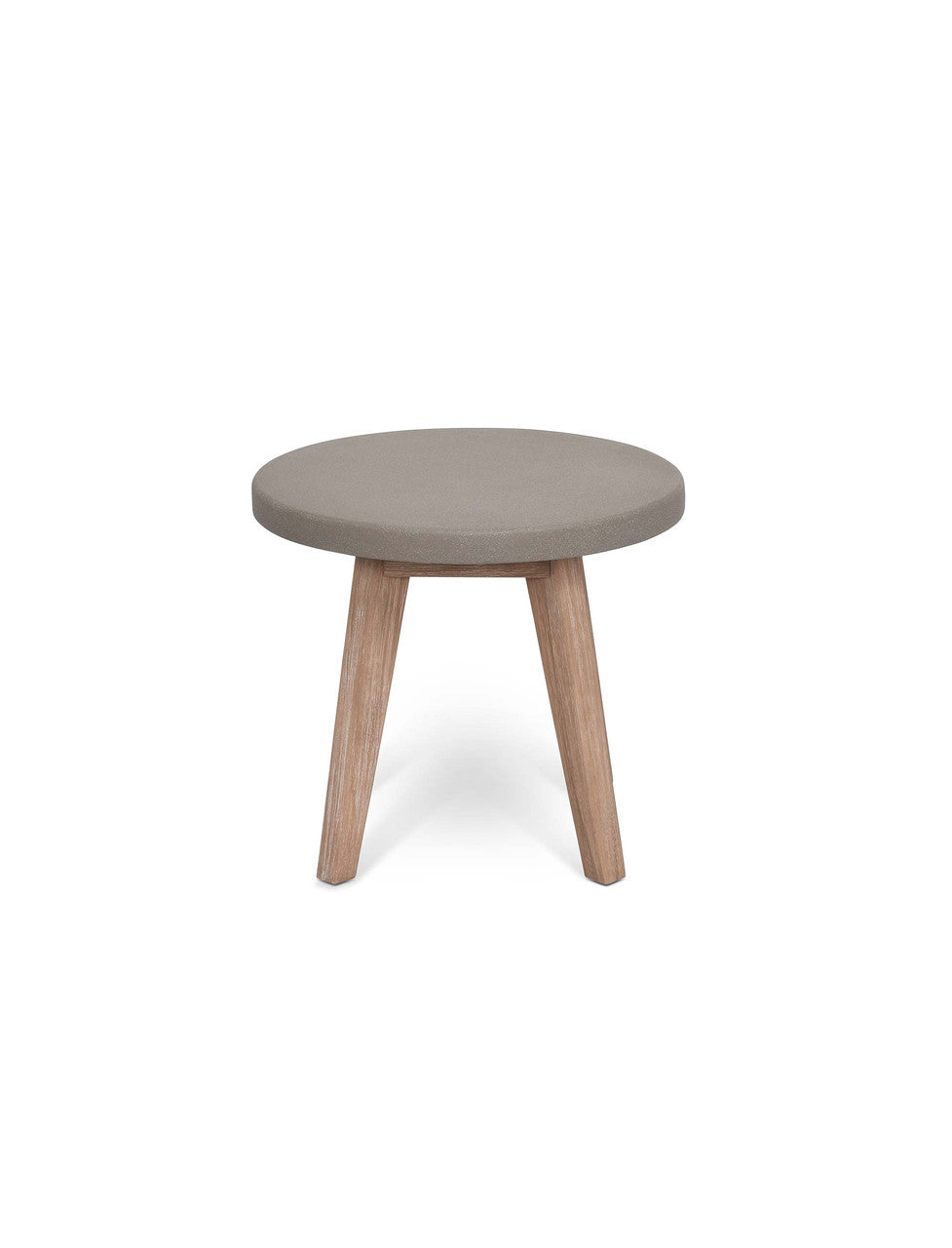 Lynton Round Side Table - Acacia Wood, Grey