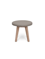 Lynton Round Side Table - Acacia Wood, Grey