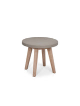 Lynton Round Side Table - Acacia Wood, Grey