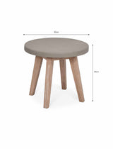 Lynton Round Side Table - Acacia Wood, Grey