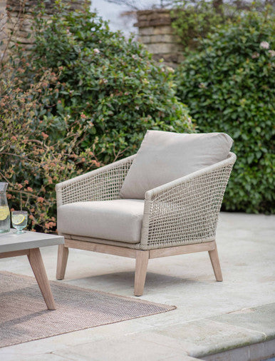 Lynton Armchair - Acacia Wood, Grey