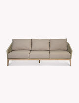 Lynton 3 Seater Sofa - Acacia Wood, Grey
