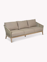 Lynton 3 Seater Sofa - Acacia Wood, Grey