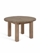 Porthallow Round Dining Table - Acacia Wood, Natural, Medium