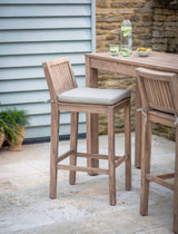 Porthallow Bar Stool - Acacia Wood, Natural, Set of 2