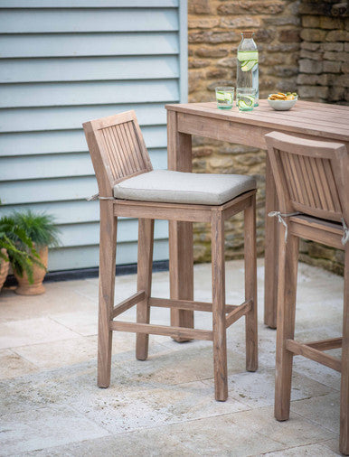 Porthallow Bar Stool - Acacia Wood, Natural, Set of 2