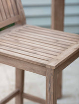 Porthallow Bar Stool - Acacia Wood, Natural, Set of 2