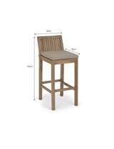 Porthallow Bar Stool - Acacia Wood, Natural, Set of 2